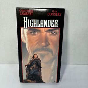 Highlander VHS Christopher Lambert Sean Connery Republic Pictures Rated R VTG